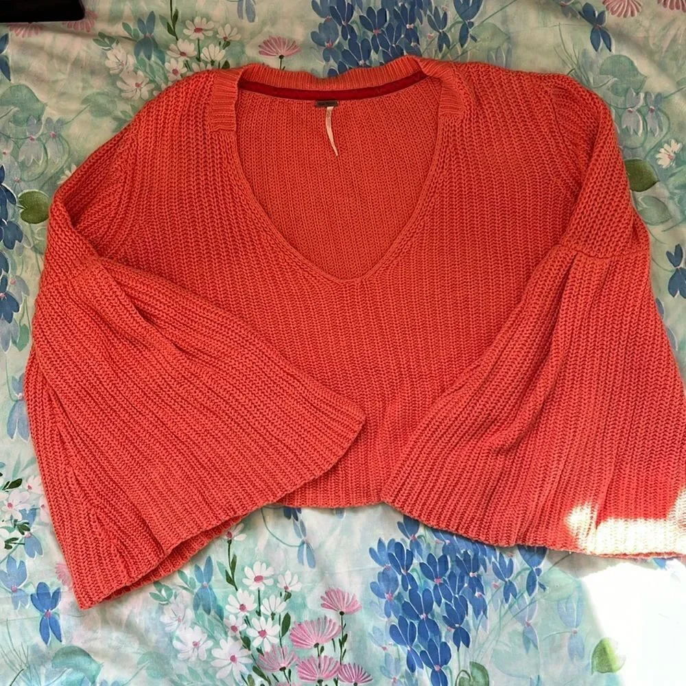 Free People Damsel Bell Sleeve Sweater - S